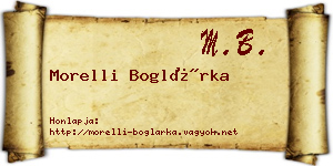 Morelli Boglárka névjegykártya